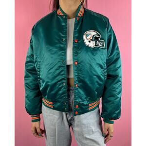 Vtg Miami Dolphins 1970/80s XL Swingster Jacket Owens Corning NFL Football Team
